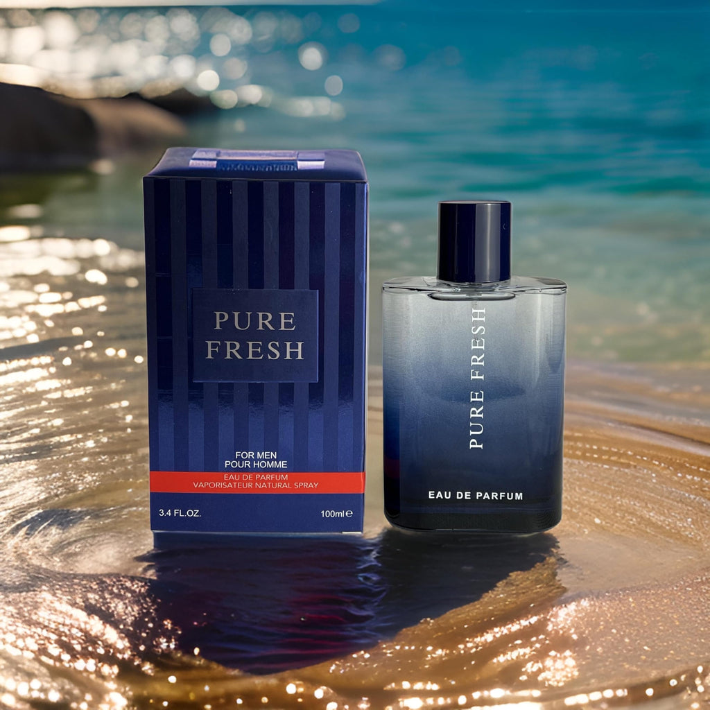 PURE FRESH Eau de Parfum for Men, 3.4 Fl Oz, Warm, Woody, Floral Scent