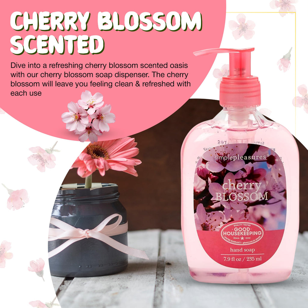 SIMPLE PLEASURES Premium Hand Soap Refills Collection - Fresh Cotton Scent, 7.9 oz Bottle with Jumbo 59 oz Refill - Goodhousekeeping Seal Approved - Multiple Scents Cotton Scented Hand Soap and Refill