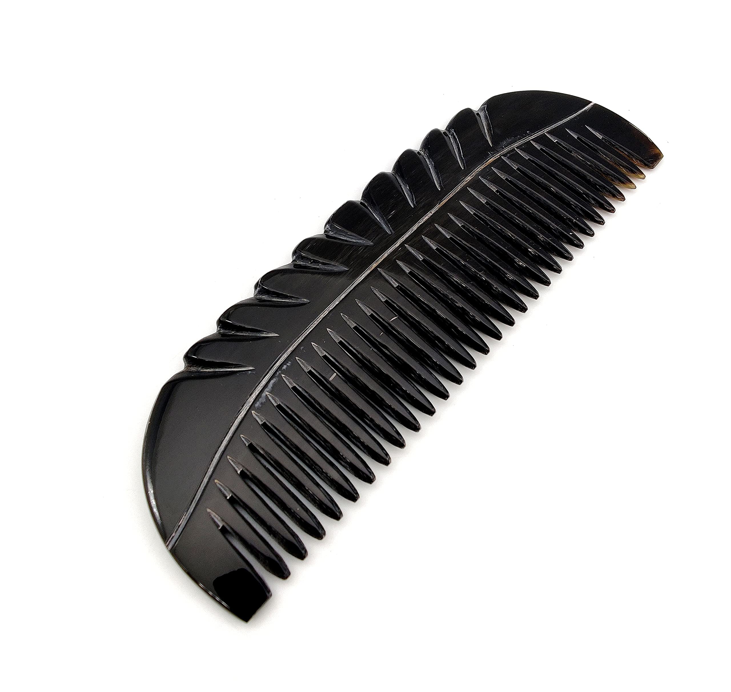 5MOONSUN5's Ox Horn Comb - Premium Quality 100% Handmade Anti Static Natural Fine Horn Pocket Comb - Professional Detangling Massage - Great Gift - 5.5 inch