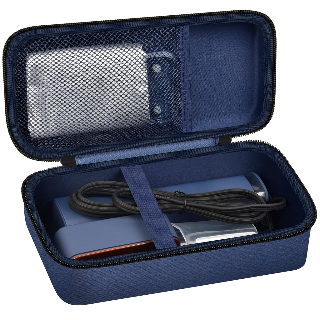 GWCASE Travel Steamer and Iron Carrying Case, Fits for DRFLASH/for Nesugar and Most Portable 2-in-1 Models Up to 10"x4"x2.75", Mesh Pocket for Accessories, Home & Travel Use (Blue-Case Only)
