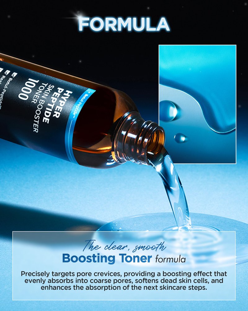 WELLAGE Hyper Peptide Skin Booster Face Toner - Korean Beauty Facial Astringent, Infused Peptide PHA, Anti-Aging, Wrinkle & Elasticity Improvement - for Uneven Texture, Reduces Pores, 6.76 fl.oz.