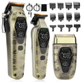 Bomxin Hair Clippers for Men Professiona,3 in 1 T-Blade Barber Clippers and Trimmers Set for Barber kit, Mens Cordless Hair Clippers, Beard Trimmer for Men