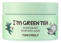 TONYMOLY Green Tea Hydro Burst Morning Mask - Refreshing Gel for Dull Skin | Hydrating & Calming with Green Tea, Bamboo & Centella Extracts