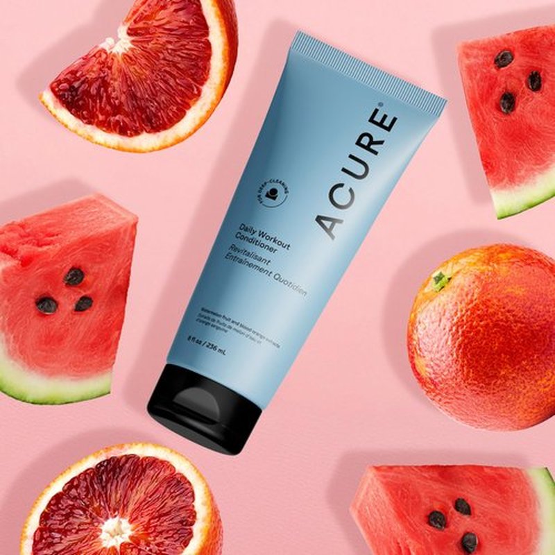 Acure Daily Workout Watermelon Conditioner - Lightweight Hydrating & Moisturizing Conditioner for Women & Men w/Oily, Damaged Hair, Deep Moisture, Vegan, Paraben Free, Sulfate Free - 8 fl oz (2 Pack)
