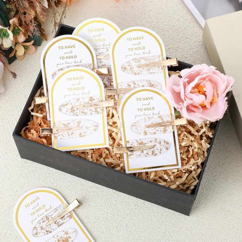 Psyqtsuary 20 Pcs No Crease Hair Clips - Gold, Modern, Glitter, Formal, Unisex - 20 Count (Pack of 20) - Wedding, Birthday, Christmas - Plastic, Rectangular, Normal Hair Type