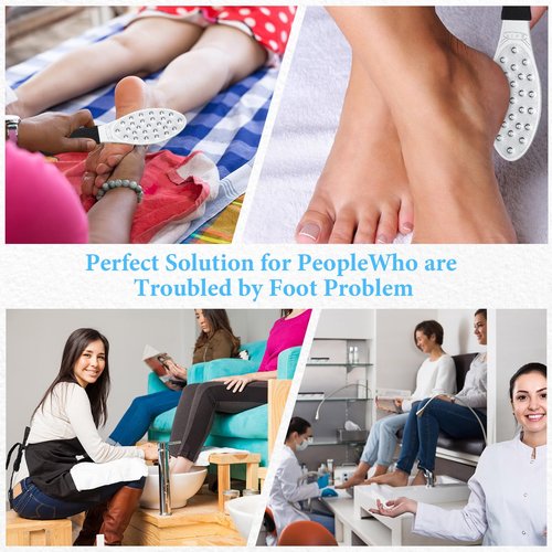 2 Pcs Stainless Steel Foot Scraper Metal Foot File Double Sided Foot File Callus Remover Professional Foot Rasp Scrubber for Wet or Dry Skin Easy to Clean Pedicure Tool Heel (Black)