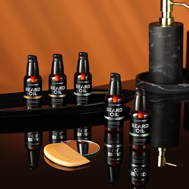 Skiennix Deluxe Beard Oil - Natural Grooming Kit with Argan & Jojoba Oil | Sandalwood & Tobacco Vanilla Fragrance