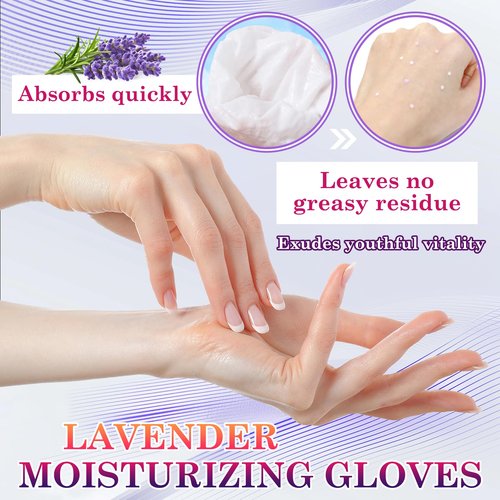 6 Pairs Hand Masks Moisturizing Gloves, Hydrating Hand Mask Moisturizer Gloves Care for Dry Cracked Hands, Smooth Long Lasting Soft Firming Hand Mask Gift Set for Men Women（A)