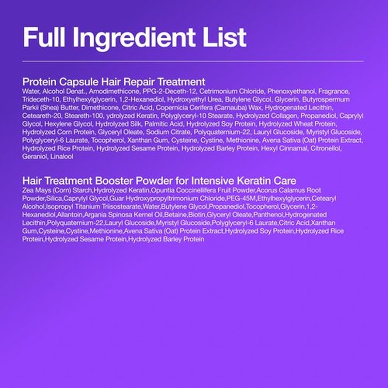 FROMLABS Hair Repair Duo – Protein Capsule Hair Repair Treatment (6.76 fl oz) + Intensive Keratin Booster Powder (8 Pack)