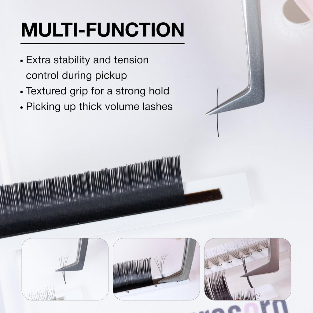 Curacoro Lash Tweezers, LashSmith L-Shaped Tweezer - StarBorn