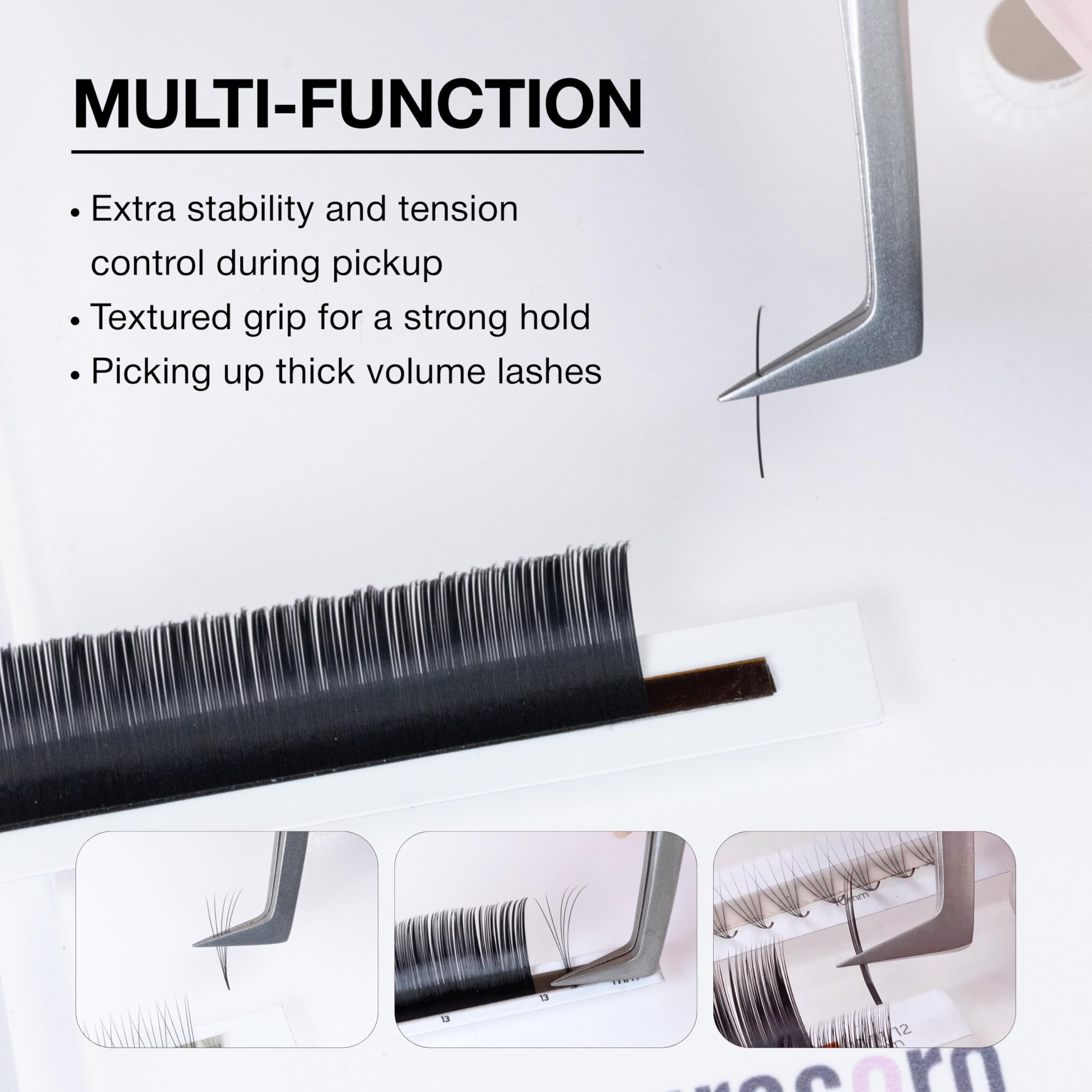 Curacoro Lash Tweezers, LashSmith L-Shaped Tweezer - StarBorn