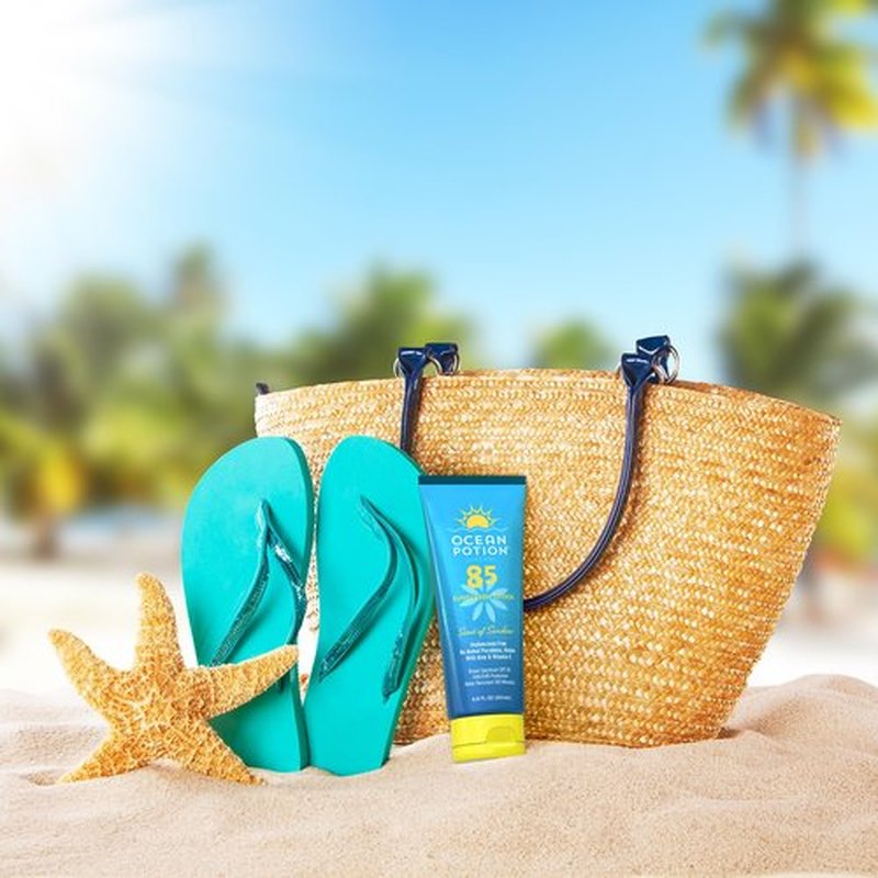 Ocean Potion SPF 85 Sunscreen Body Lotion, Broad Spectrum UVA/UVB Sun Protection with Aloe and Vitamin E, Water-Resistant Non-Greasy Sunscreen, 6.8 oz