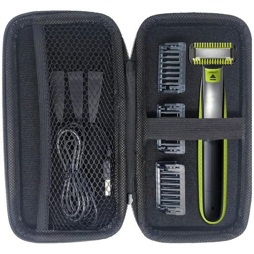 INVODA Electric Shaver Case - Showerproof Hard Case for Norelco OneBlade Razor | Protective Storage Box