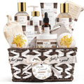 Birthday Gifts for Women, Vanilla Coconut Relaxing Spa Gift Baskets for Women Self Care Package Bath Gift Set, Home Bath and Body Kit Pamper Easter Gifts for Womens Her Mom Friends Sister Wife