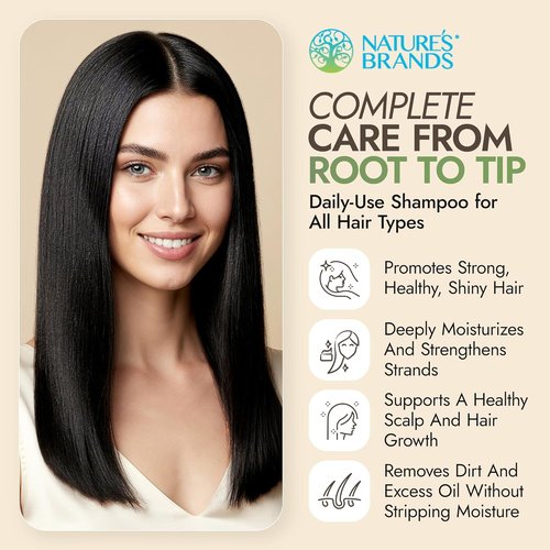 Nature's Brands - Herbal Choice Mari Natural Shampoo for Dry Hair - Moisturizing Organic Olive Oil & Rosemary Extract | 8 Fl Oz, Vegan & Cruelty-Free