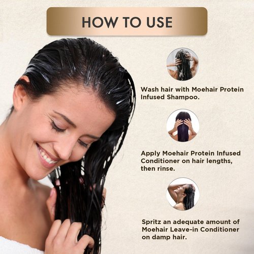 Moehair Trio Pack - Protein-Infused Shampoo, Conditioner & Leave-In | Hydrates Dry Hair (12 Fl. Oz)
