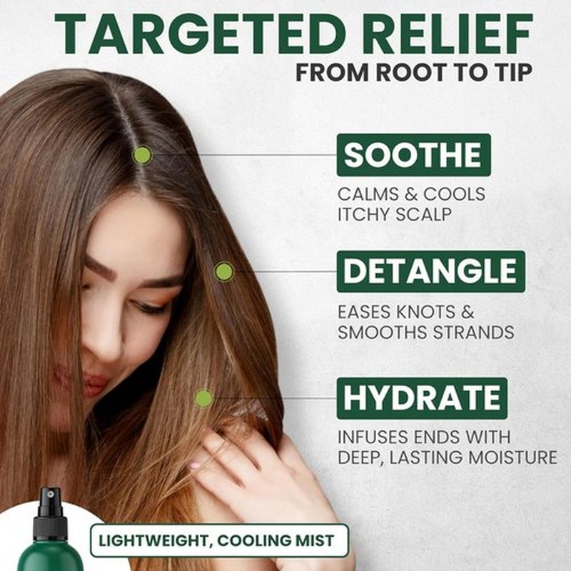 KESMEDIK Leave-In Conditioner Spray - Tea Tree & Rosemary for Frizz Control | Anti-Dandruff Treatment