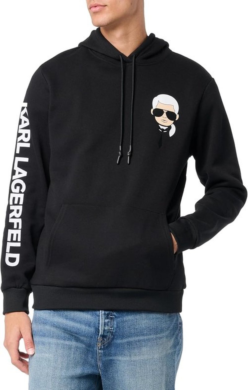 KARL LAGERFELD Men's Hoodie - Iconic Karl Character Design | Stylish & Comfortable Fit