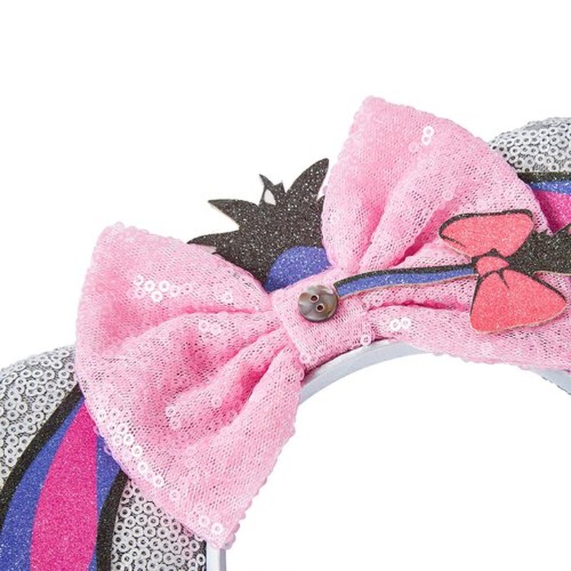 Opzzqz Mouse Ear Headbands for Women Giltter Bow Headband for Girls Birthday Party Decorations