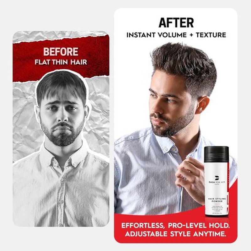 Skiennix Hair Powder for Men - Lightweight Texturizing & Volumizing Styling Dust, Matte Finish, 1 oz (30g)