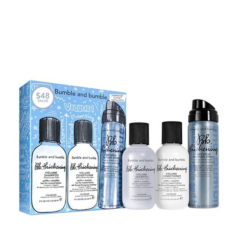 Bumble and bumble. Thickening Hair Volumizing Travel Set - Shampoo, Conditioner & Texture Spray | Ideal for Fine to Medium Hair
