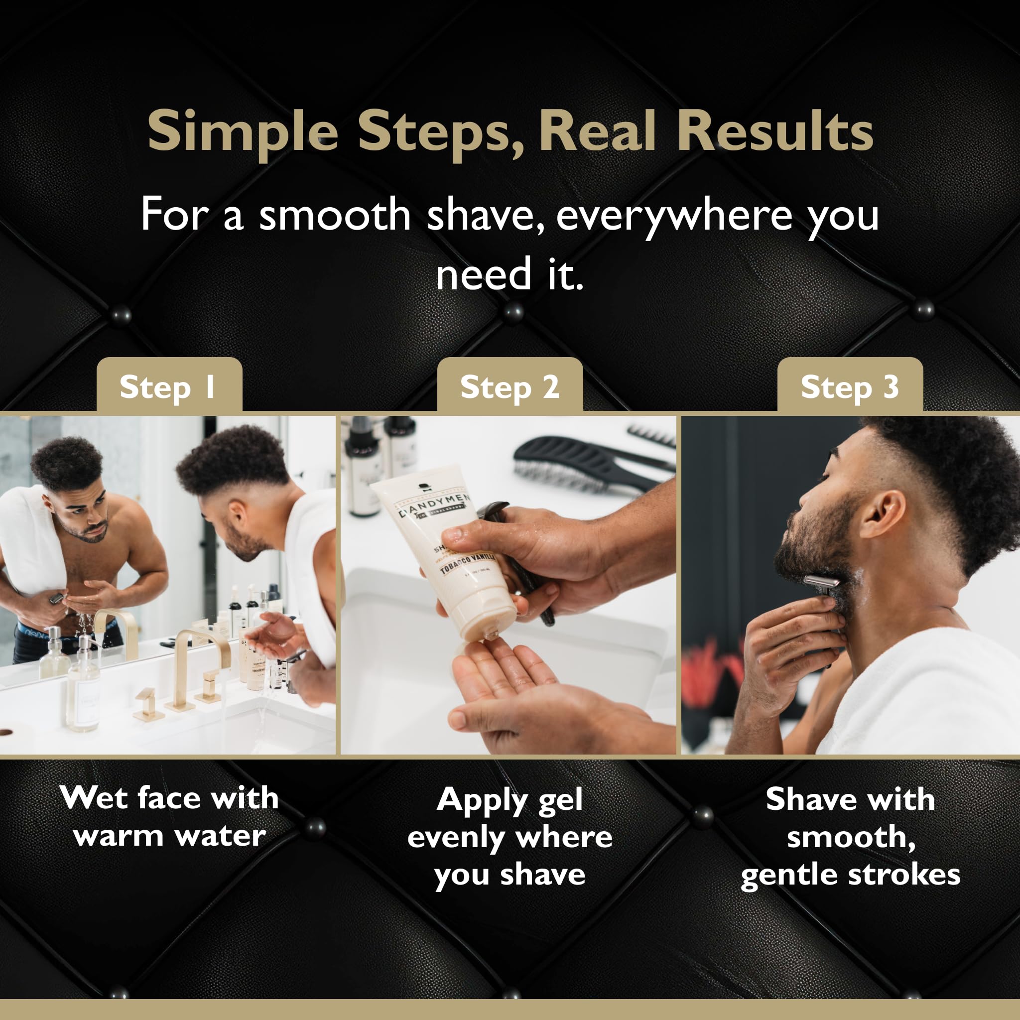 DandyMen Clear Shaving Gel for Men – Precision Edge with Pro-Vitamin B5 – Non-Foaming & Hydrating for Sensitive Skin – Obsidian Cardamom, 5 oz