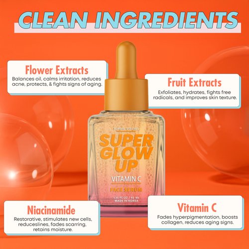 Sunday Essence Vitamin C Face Serum – Dermatologist-Tested, Anti-Aging, Brightens & Evens Skin Tone – Hydrating & Revitalizing Korean Skin Care – Vegan, Paraben-Free, Clean Beauty – 1.69 Fl. Oz