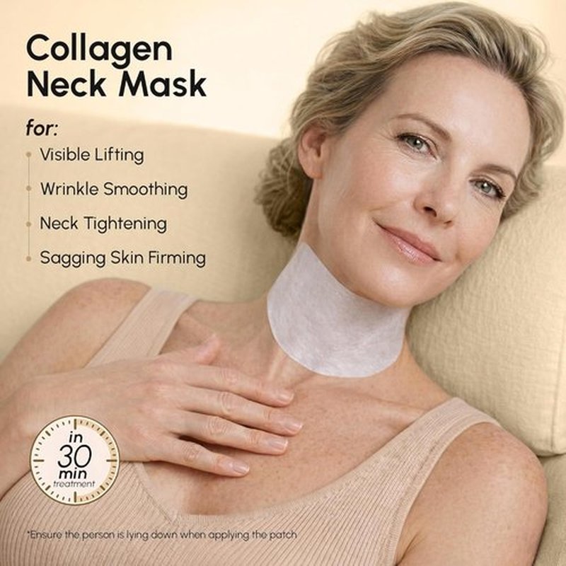 MAREE Neck Wrinkle Patches - Collagen Anti-Wrinkle Treatment with Retinol & Hyaluronic Acid - 5 Pcs for Firming & Lifting