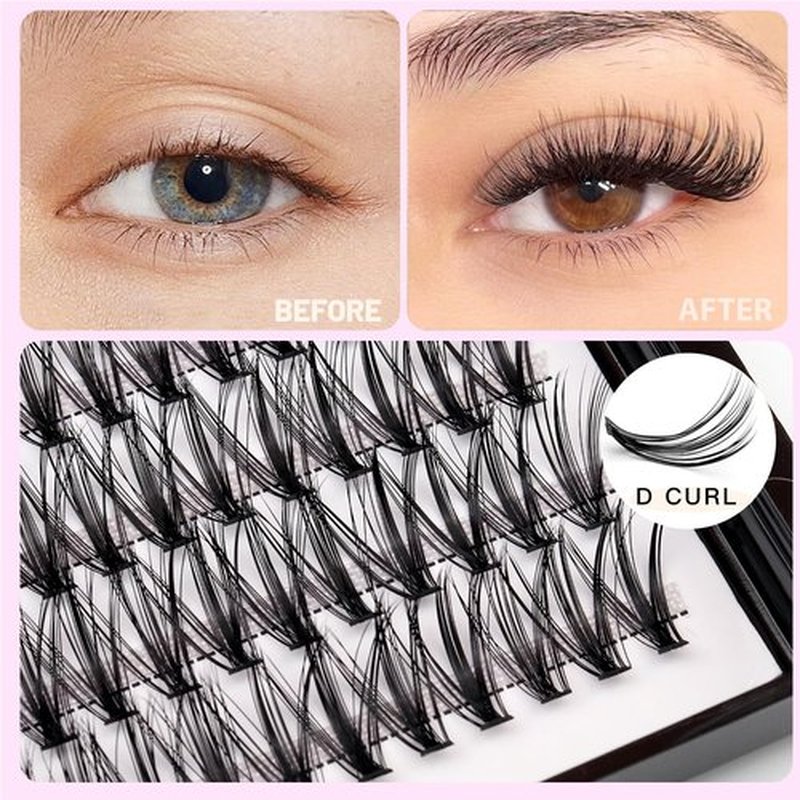 Dedila 8-22mm to Choose 20D/40D/60D/80D/100D Individual False Eyelashes Makeup Cluster Eyelashes Thickness 0.07mm D Curl Natural long Black Soft 3D Eye Lashes Extensions (20D-12mm)