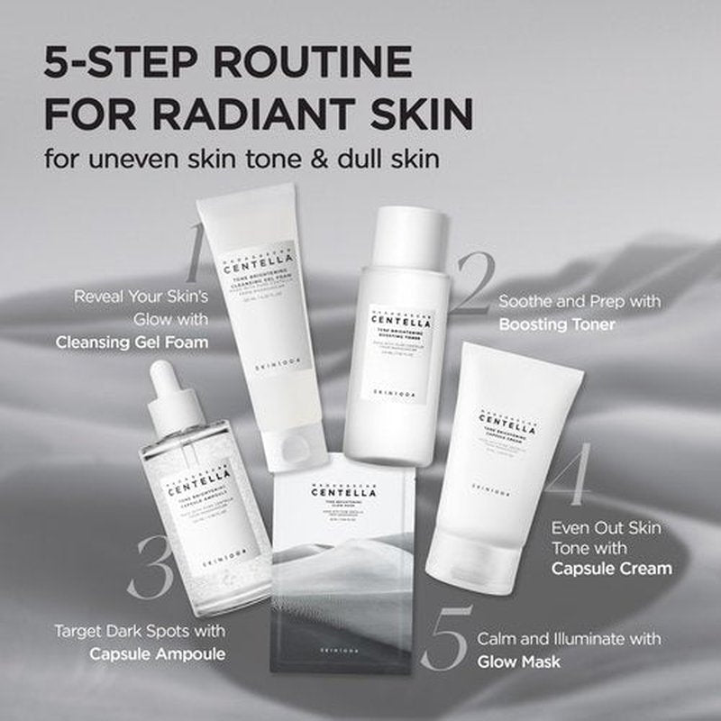 SKIN1004 Tone Balancing Capsule Ampoule, Niacinamide & Centella Serum for Face, Korean Hydrating Facial Serum for Dark Spot & Skin Tone with Tranexamic Acid, Korean Skin Care, 1.69fl.oz / 50ml