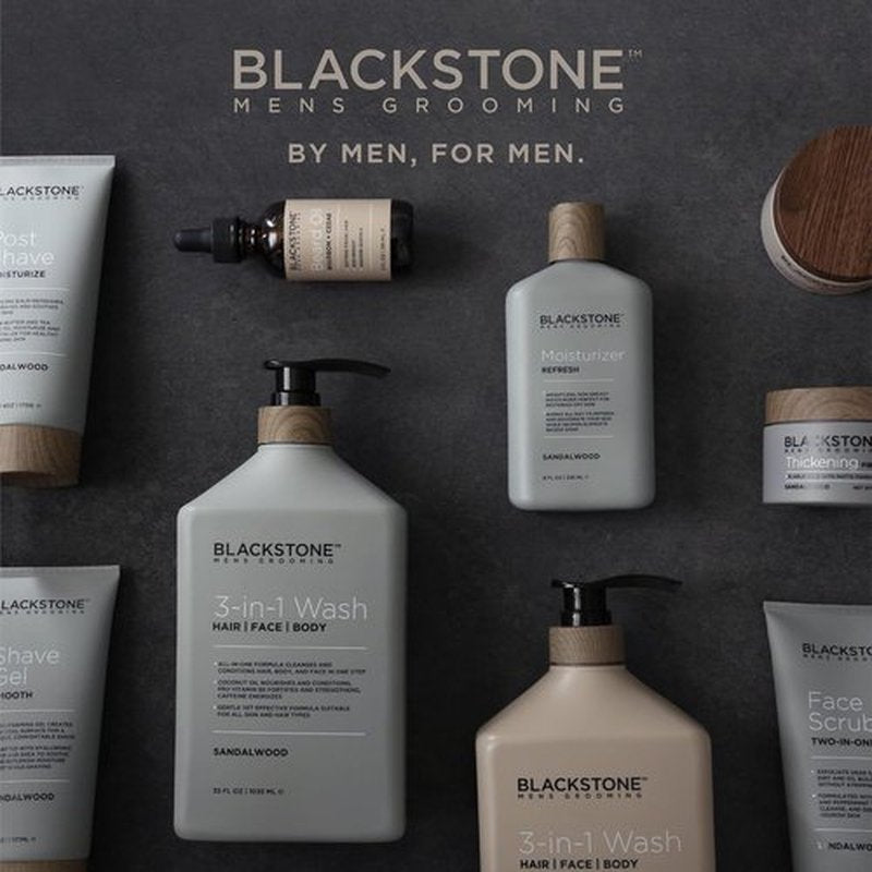 Blackstone 3-in-1 Wash for Men - Cleanses & Conditions Hair, Body & Face | Caffeine & Vitamin C | Bourbon & Cedar, 32 fl oz