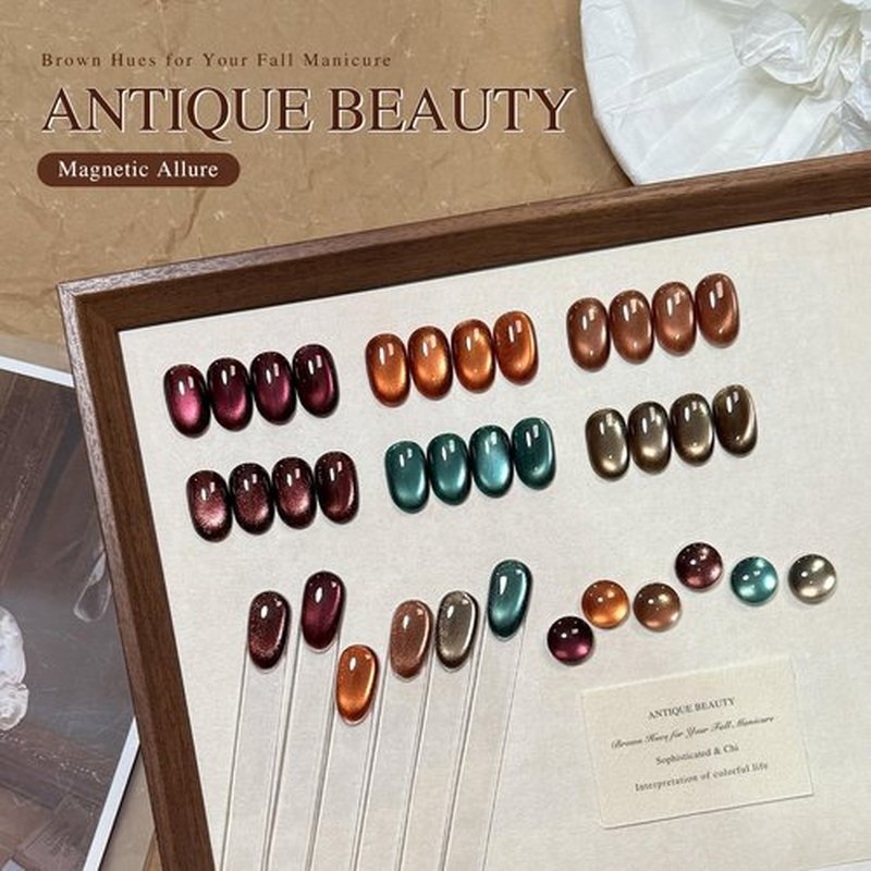 GAOY Cat Eye Gel Nail Polish Set - 6 Holographic Colors for Stunning DIY Nail Art | UV Soak Off
