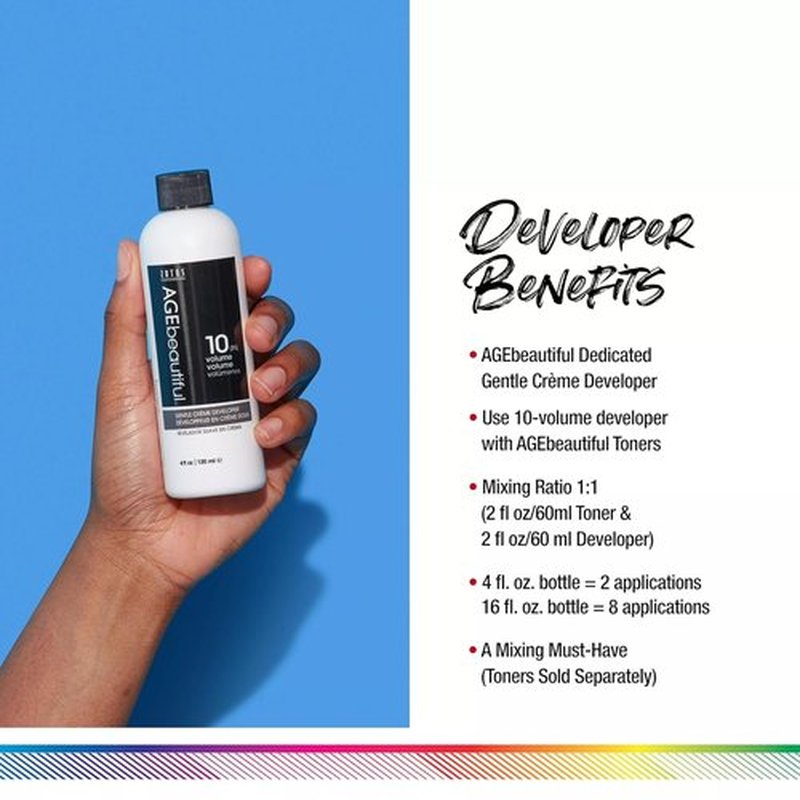 AGE Beautiful Gentle Creme Hair Developers - Professional Permanent Hair Color | Long-Lasting Gray Coverage