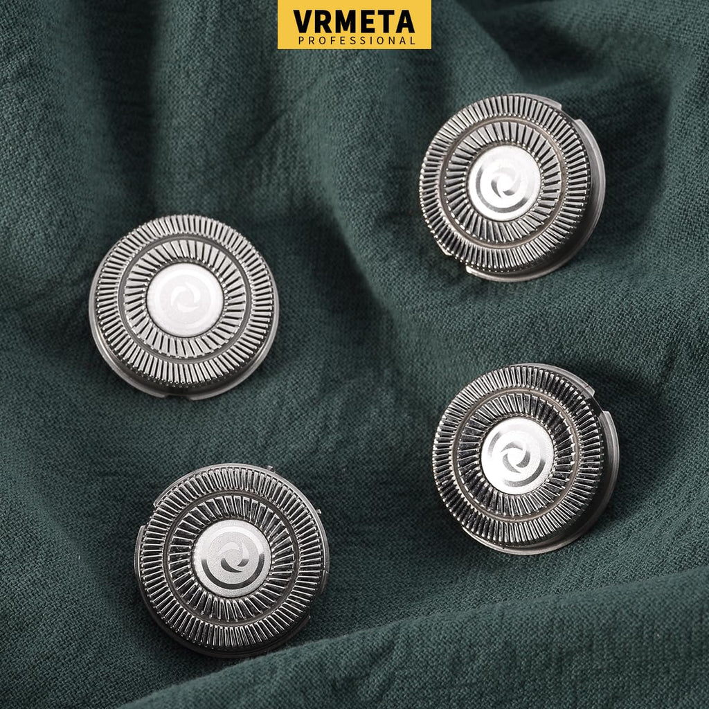 VRMETA 4 PCS Shaver Head Replacement Blades for Skull Pitbull Carver PRO 4 Electric Razor Replacement head