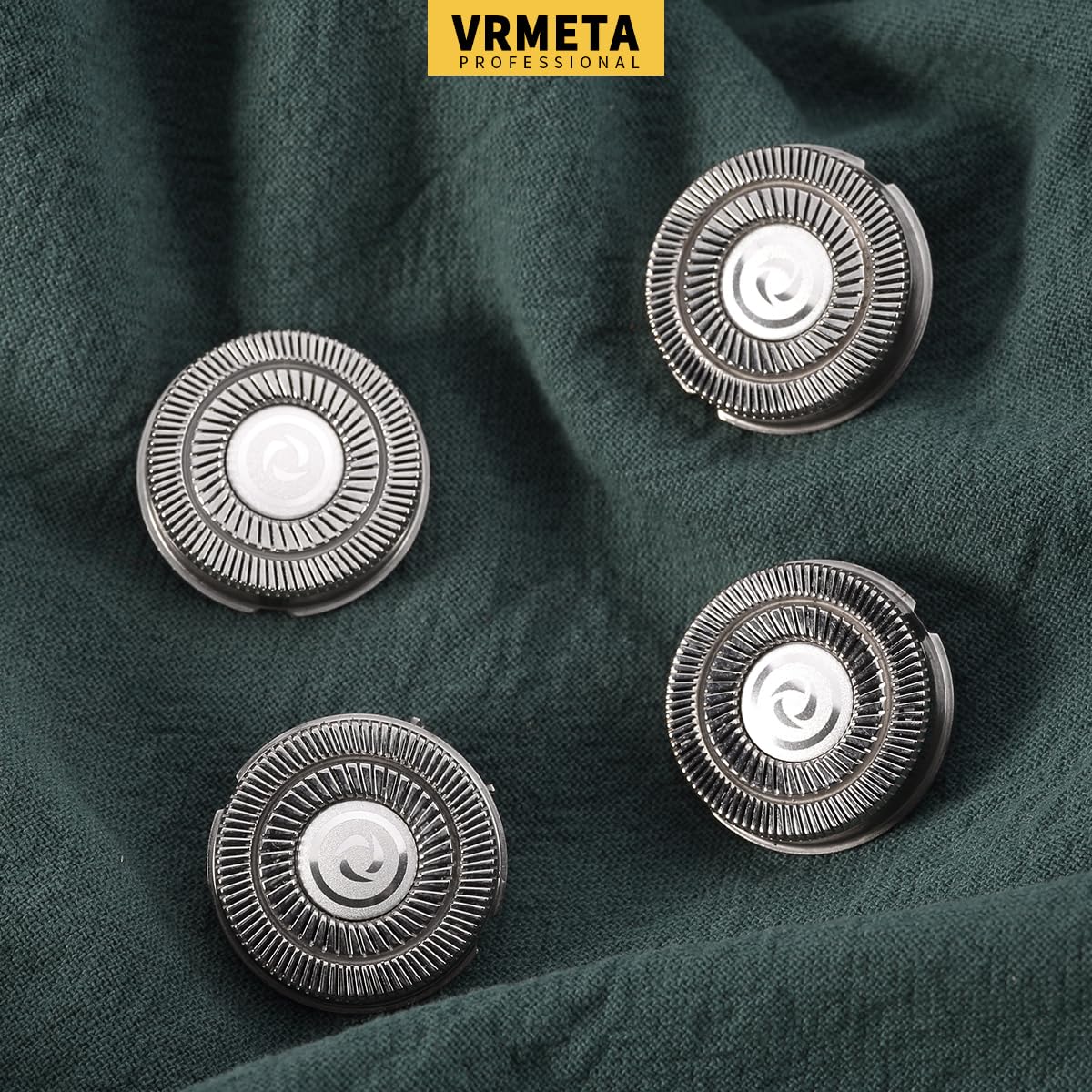 VRMETA 4 PCS Shaver Head Replacement Blades for Skull Pitbull Carver PRO 4 Electric Razor Replacement head