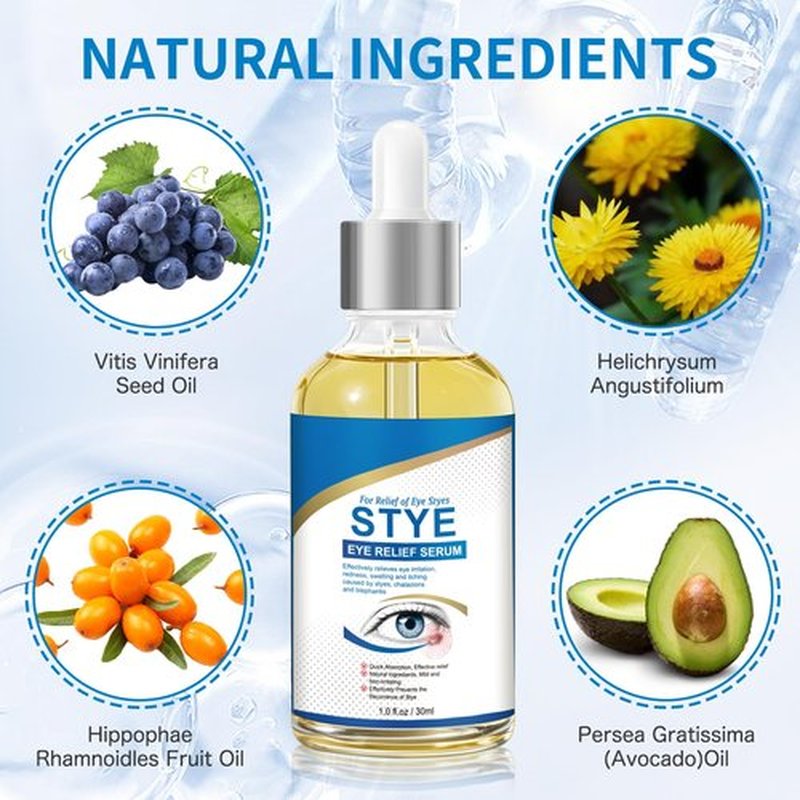 Stye Eye Treatment, Natural Stye Relief Serum for Styes, Chalazions and Blepharitis, Quickly Relieves Eye Irritation and Restores Healthier Skin,30ML