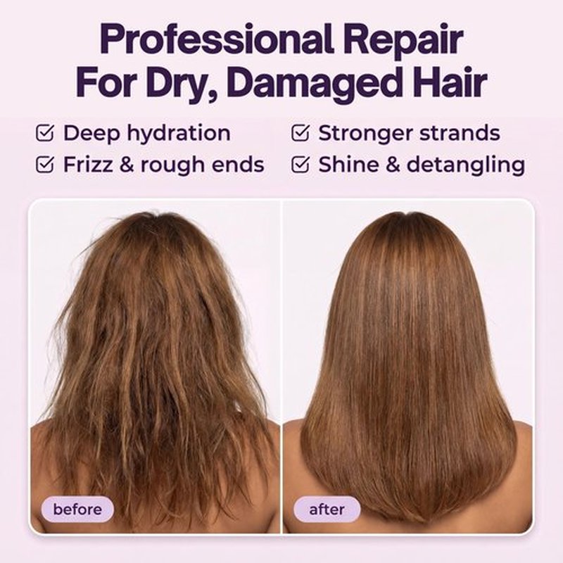 sohl-I.D. Hair Mask for Dry & Damaged Hair – Deep Conditioning Repair Treatment to Restore Smoothness & Shine – Moisturizing Hair Mask with Vitamins B3, B5, B7, C & E – Vegan & Cruelty-Free 6.76 fl oz