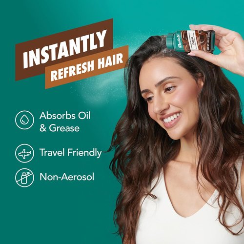 Batiste Dry Shampoo Powder - Oil-Absorbing Formula for Dark Hair | Instant Refresh, TSA Compliant (1.06 oz)