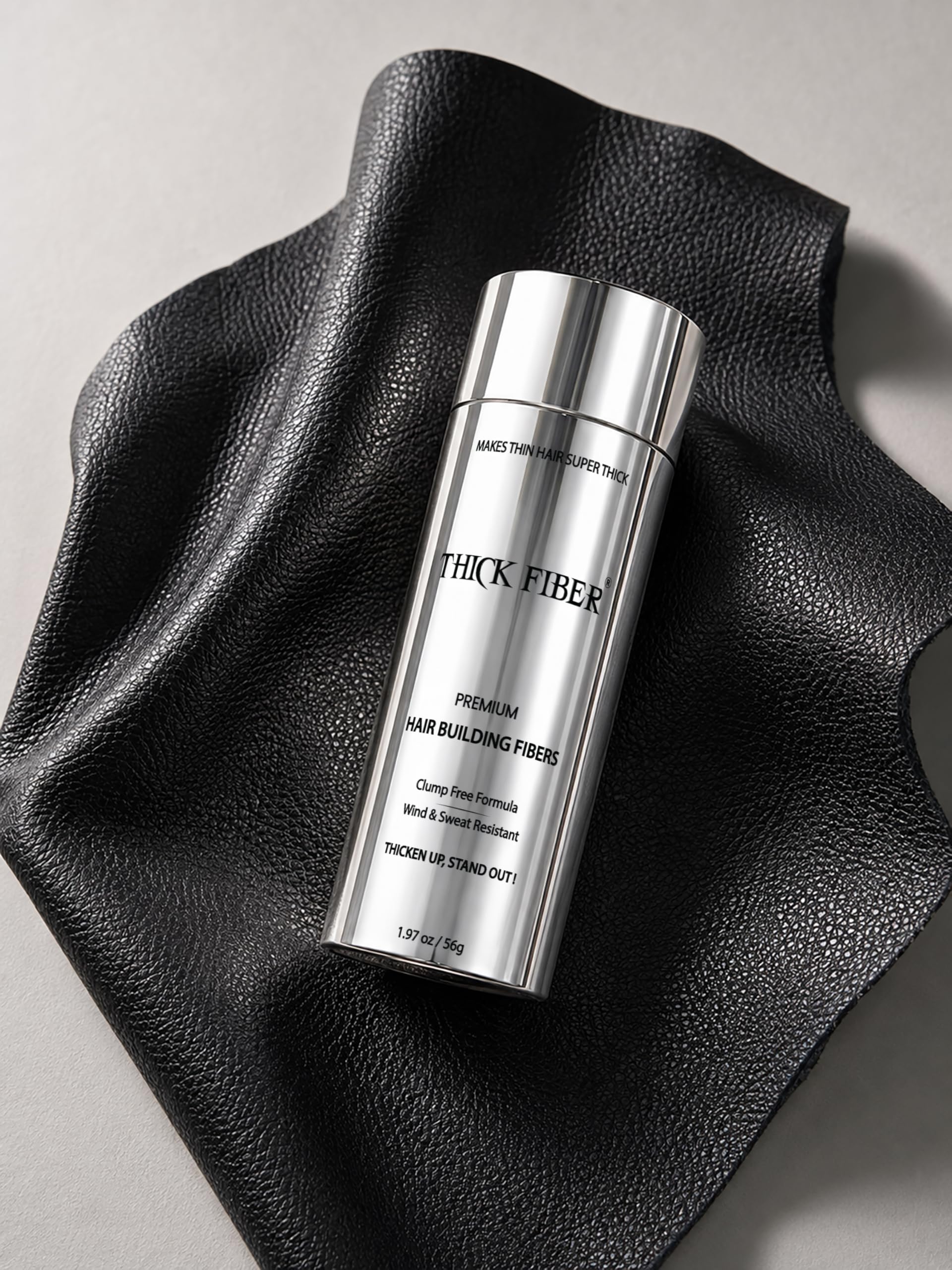 THICK FIBER Hair Fibers for Women & Men with Thinning Hair, (Medium Brown), 56g, Hair Loss Concealer, Covers Bald Spots, Hairline & Sparse Areas, Natural Fuller Looking Hair