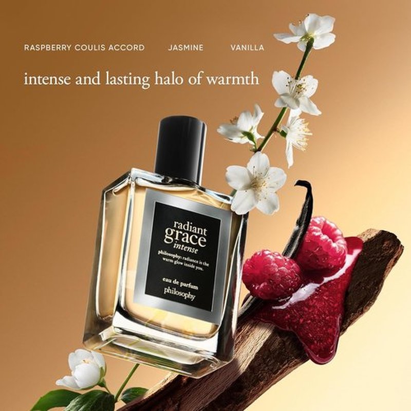 Philosophy Radiant Grace Intense Eau De Parfum - Ambery Floral Women's Perfume | Long-Lasting Fragrance with Raspberry, Jasmine & Vanilla Notes