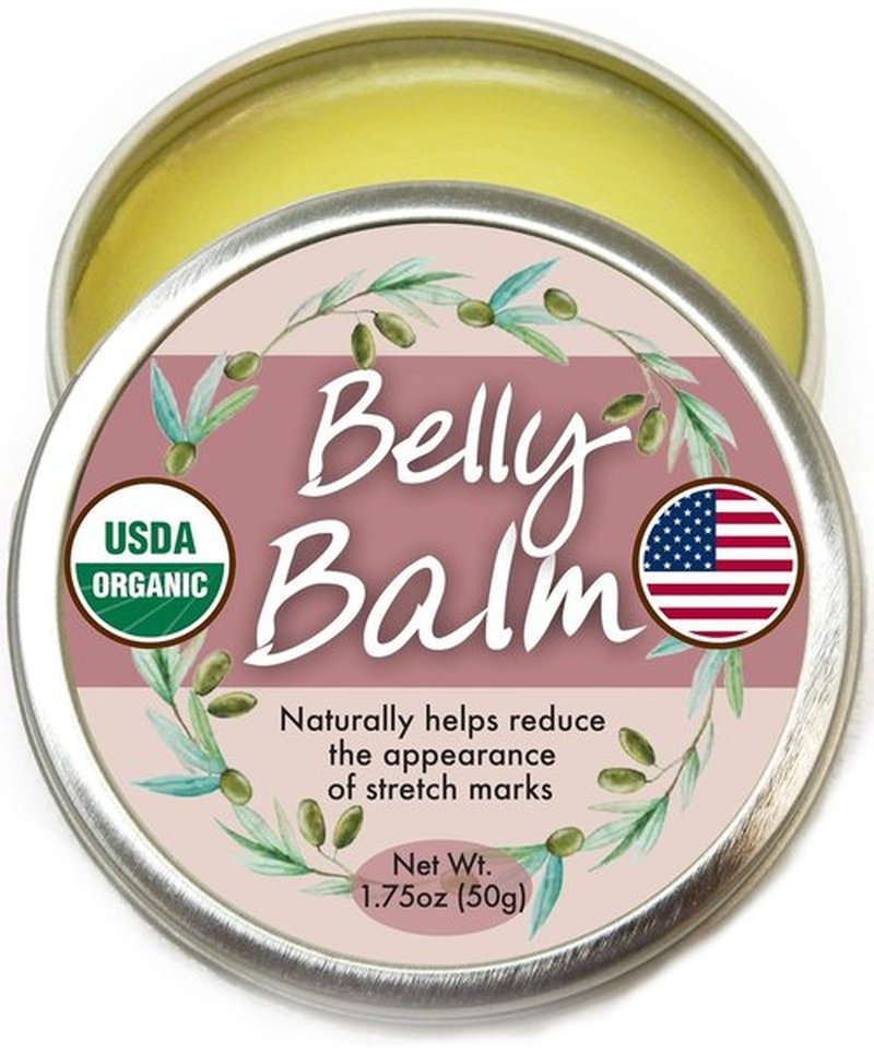 Organic Belly Balm - USDA Certified Stretch Mark Cream for Moisturizing & Healing Skin | Made in USA