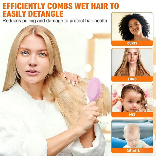 12 Pack Mini Hair Brush Bulk, Wet Hair Brush for Travel, Mini Brush for Most Hair Types, Compact Travel Hairbrush for Teens & Adults, Perfect for Bridesmaid Gifts, Party Favors