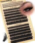 Spiky Manga Lash Clusters 12-20mm Anime Eyelash Clusters 300pcs Cluster Eyelash Extensions Fairy Eyelashes Cluster with Bottom Individual Lashes 80D+100D Volume DIY Lash Extension by TOOCHUNAG