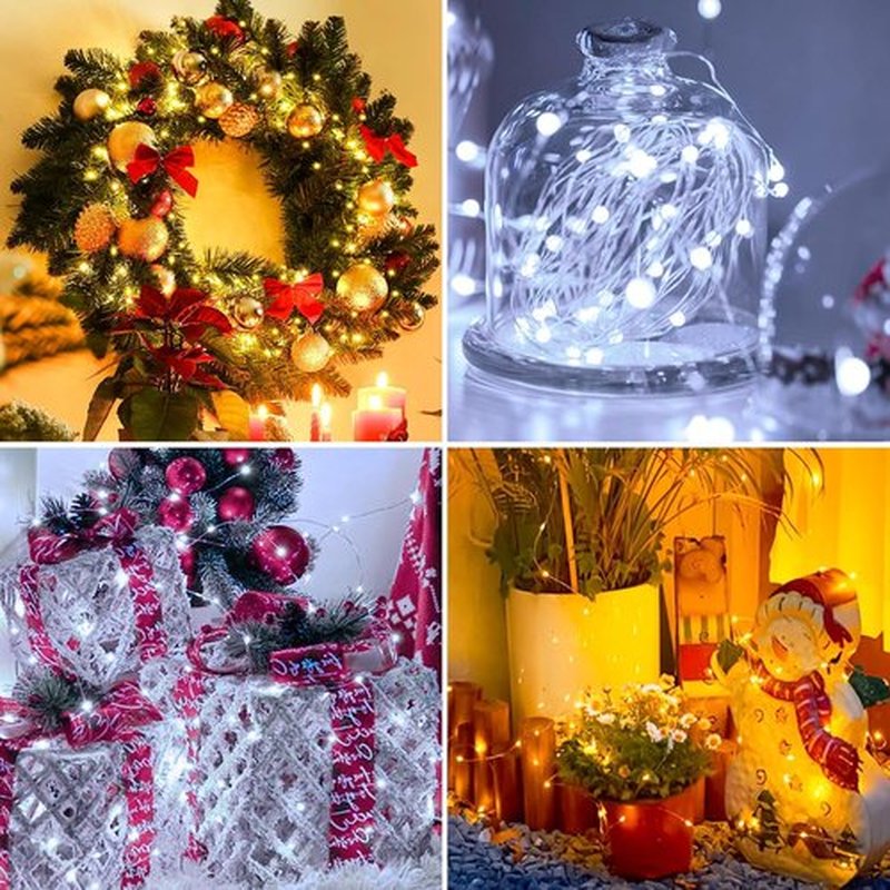 Skiennix 20 Pack Fairy Lights - 7ft Battery Operated LED Twinkle String Lights | Waterproof for Mason Jars & Weddings - Warm & Cold White