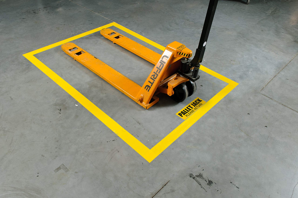 Brady ToughStripe Floor Marking Tape - Yellow, Non-Abrasive Floor Tape - 2" Width, 100' Length for Concrete, Harsh Conditions, Forklift, High Traffic Floors (104312)