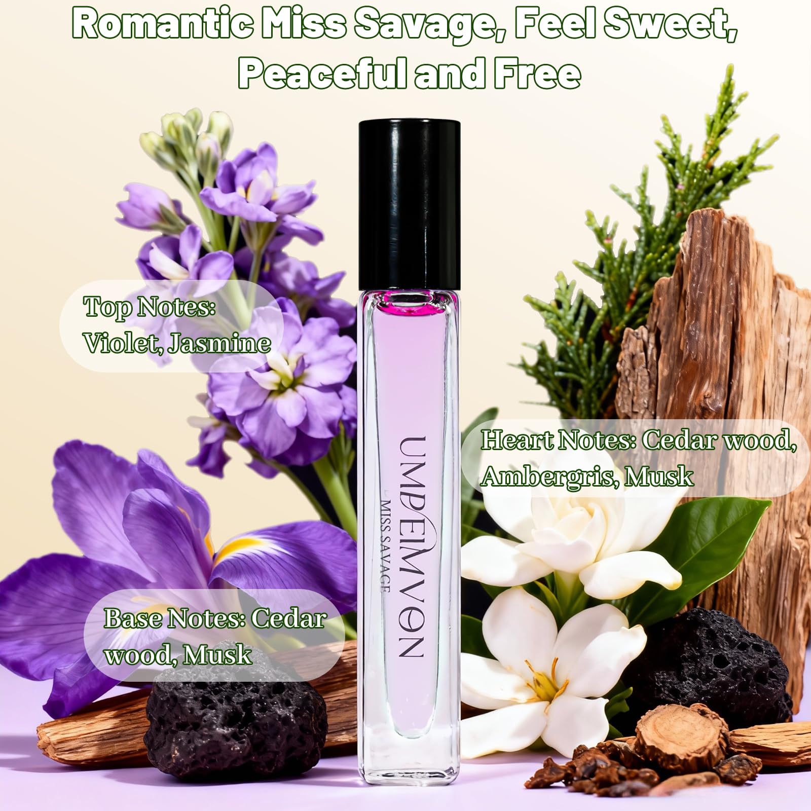Umpeimvon 3 Pack Marshmallow Blush Perfume Oils for Women, Pink Blush Perfume Oil Roll On, Sweet Floral and Fruity, Travel Size 0.33 Fl. Oz