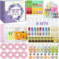 80PCS Spa Party Favors, Include Face Masks, Lip Balm, Hand Cream, Under Eye Patches, Lip Mask, Foot Bath Bombs, Hair Bands,Sleepover Spa Party Supplies,Birthday Kit for Women Girls Gift Skincare Set