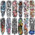 Aresvns Temporary Tattoos for Men and Women,Waterproof and Long Lasting Sleeve Tattoos for Adults, Full Arm Fake Tattoos for BBQ Pool Beach Party