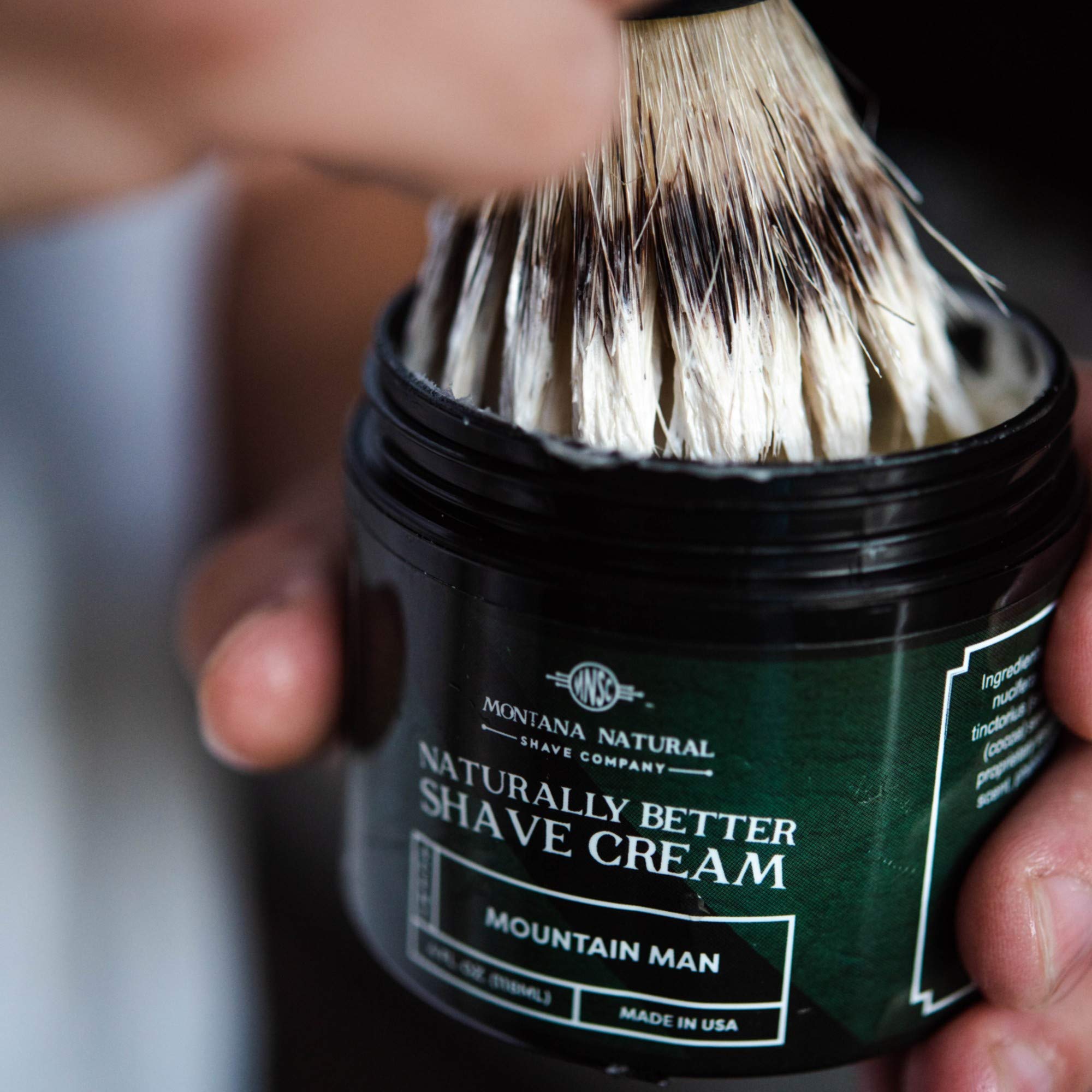 MNSC Bay Rum Naturally Better Shave Cream - Smooth Shave, Hypoallergenic Sensitive Skin Formula, Softer Skin, Prevent Nicks, Cuts, and Irritation, Handcrafted in USA, All-Natural, Plant-Derived
