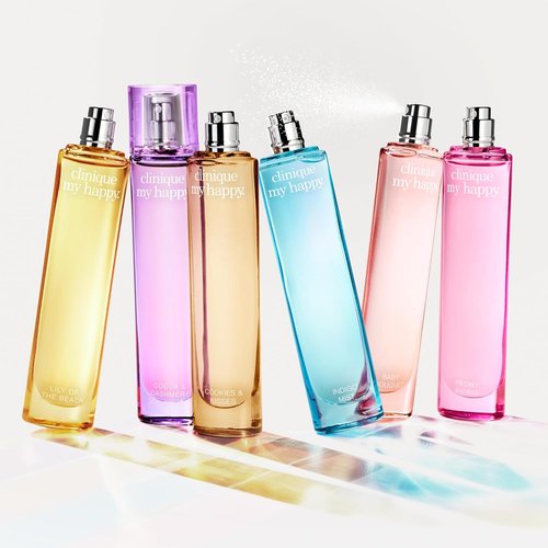 Clinique My Happy Fragrance Spray - Cocoa & Cashmere, Baby Bouquet, Indigo Mist | Women's Perfumes Collection